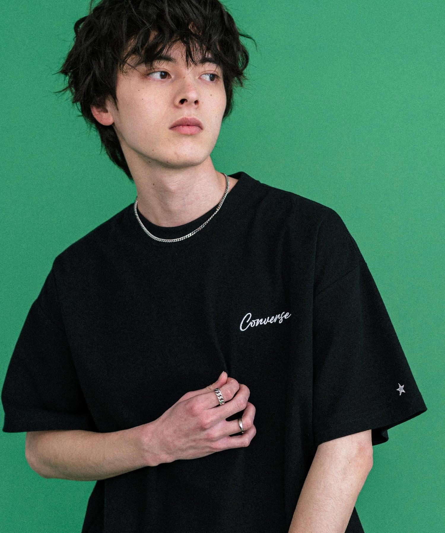 CONVERSE コンバース オーバーサイズフライスバックグラフィッククルーネック半袖Tシャツ 15726