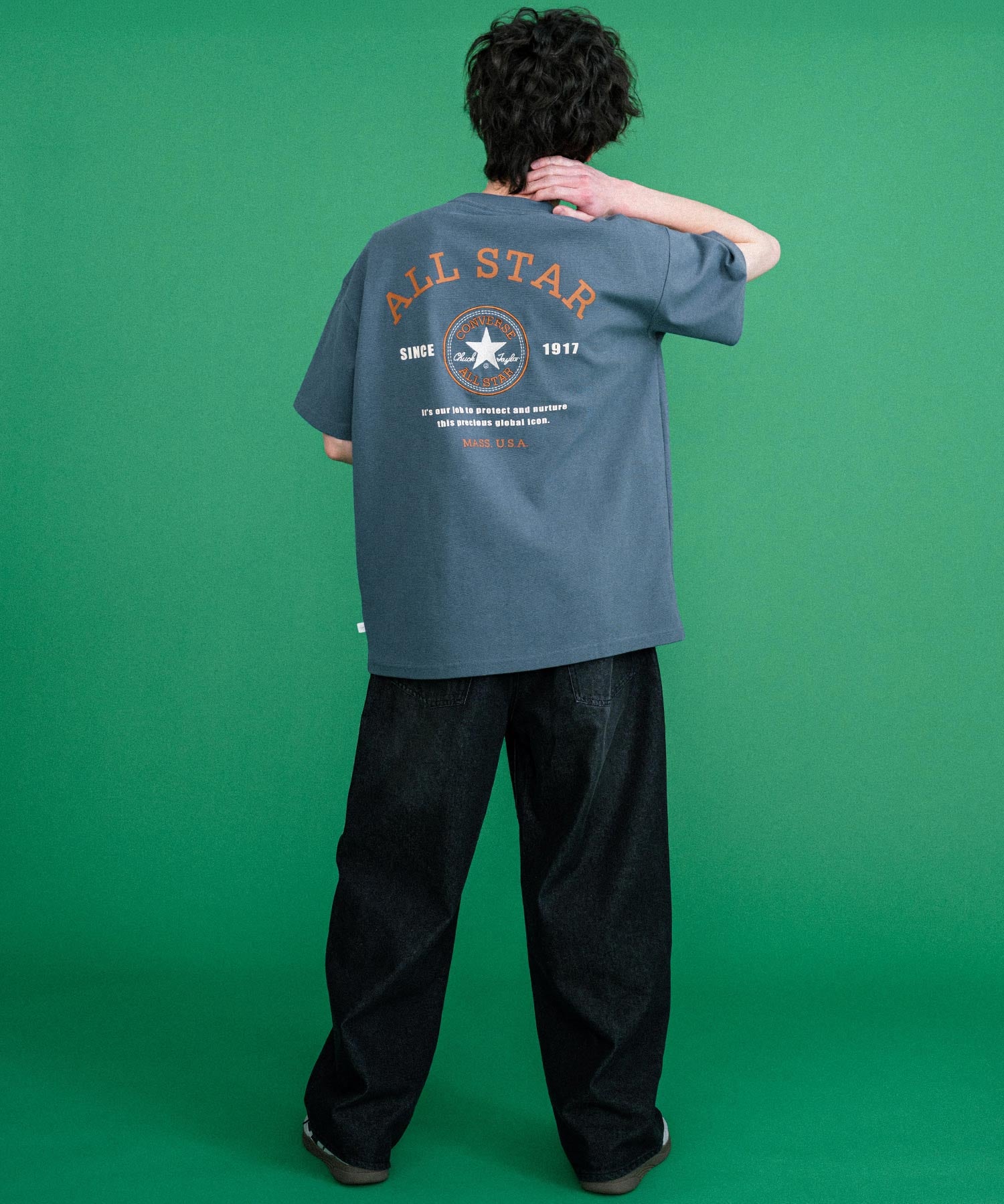 CONVERSE コンバース オーバーサイズフライスバックグラフィッククルーネック半袖Tシャツ 15726