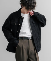 リアルレザー 本革 リングバックルベルト 15727