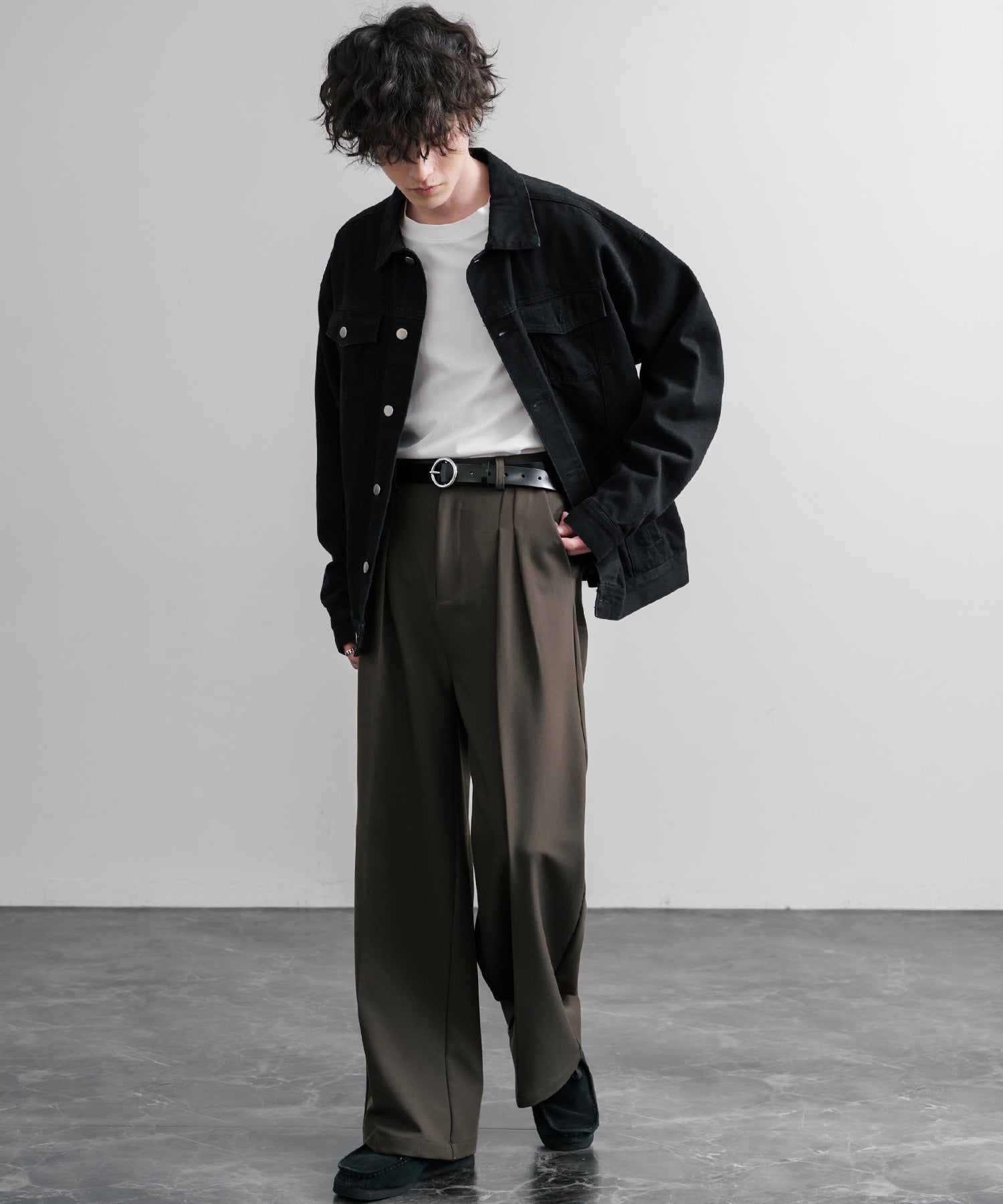 リアルレザー 本革 リングバックルベルト 15727