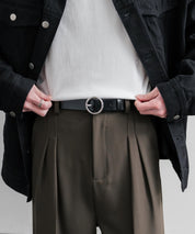 リアルレザー 本革 リングバックルベルト 15727