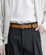 リアルレザー 本革 リングバックルベルト 15727