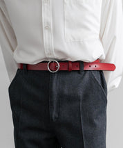 リアルレザー 本革 リングバックルベルト 15727