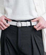 リアルレザー 本革 リングバックルベルト 15727