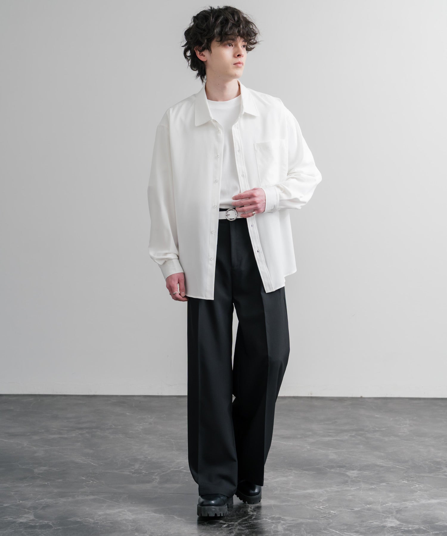 リアルレザー 本革 リングバックルベルト 15727