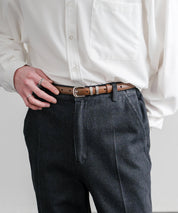 リアルレザー 本革 スクエアバックルベルト 15728