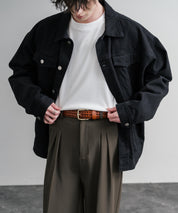 リアルレザー 本革 ラウンドスクエアバックルメッシュベルト 15729