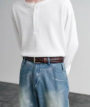 リアルレザー 本革 ラウンドスクエアバックルメッシュベルト 15729