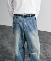 リアルレザー 本革 ラウンドバックルメッシュベルト 15731