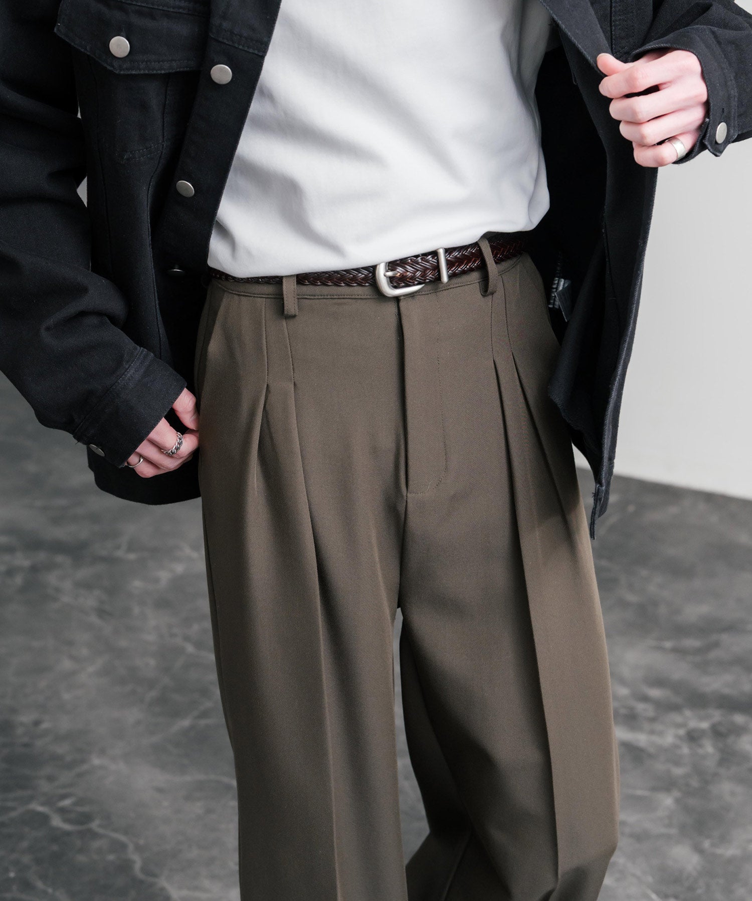 リアルレザー 本革 ラウンドバックルメッシュベルト 15731