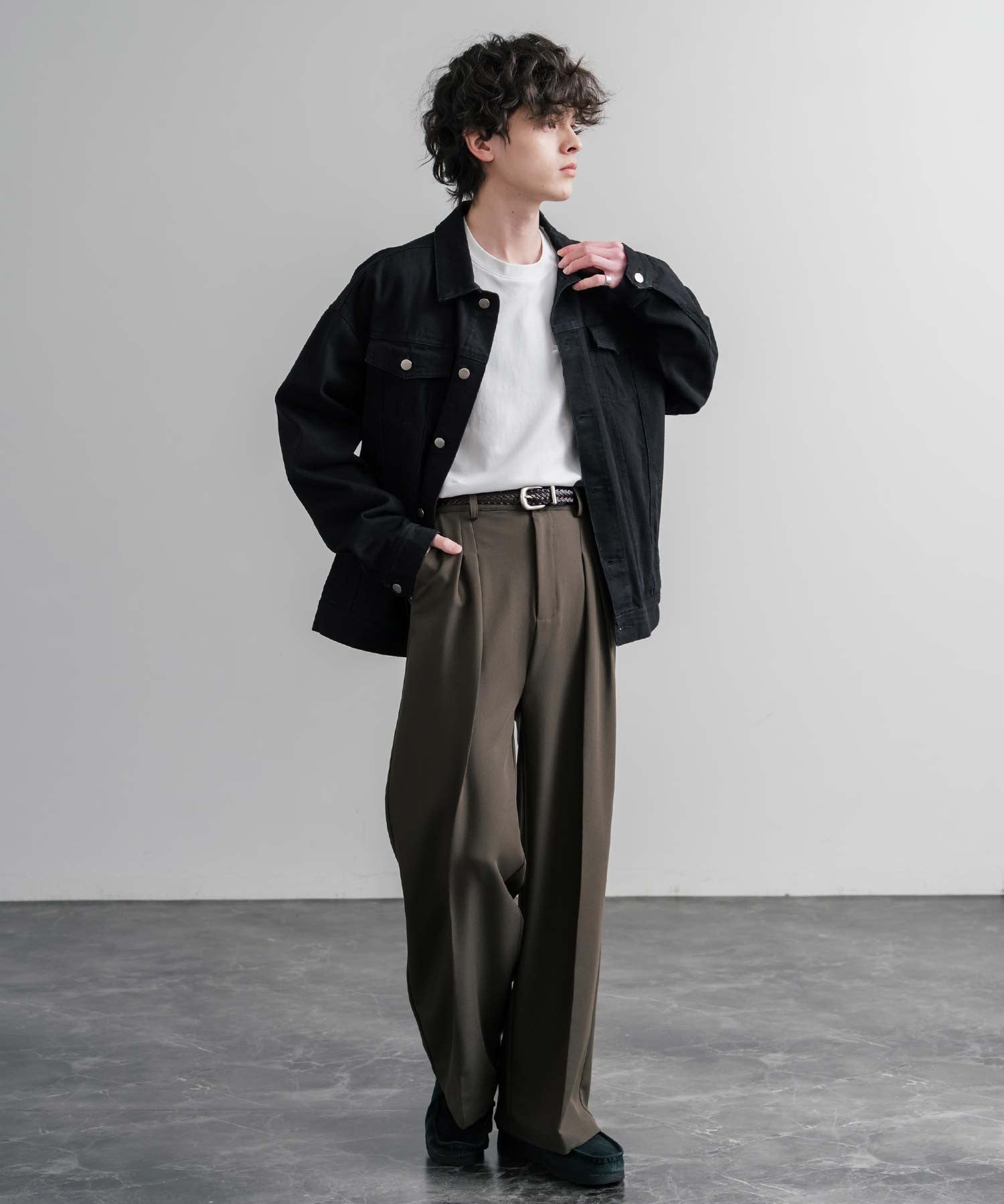 リアルレザー 本革 ラウンドバックルメッシュベルト 15731