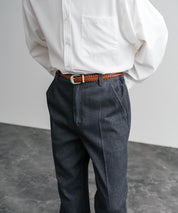 リアルレザー 本革 ラウンドバックルメッシュベルト 15731