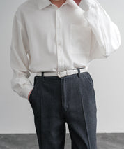 リアルレザー 本革 ラウンドバックルメッシュベルト 15731