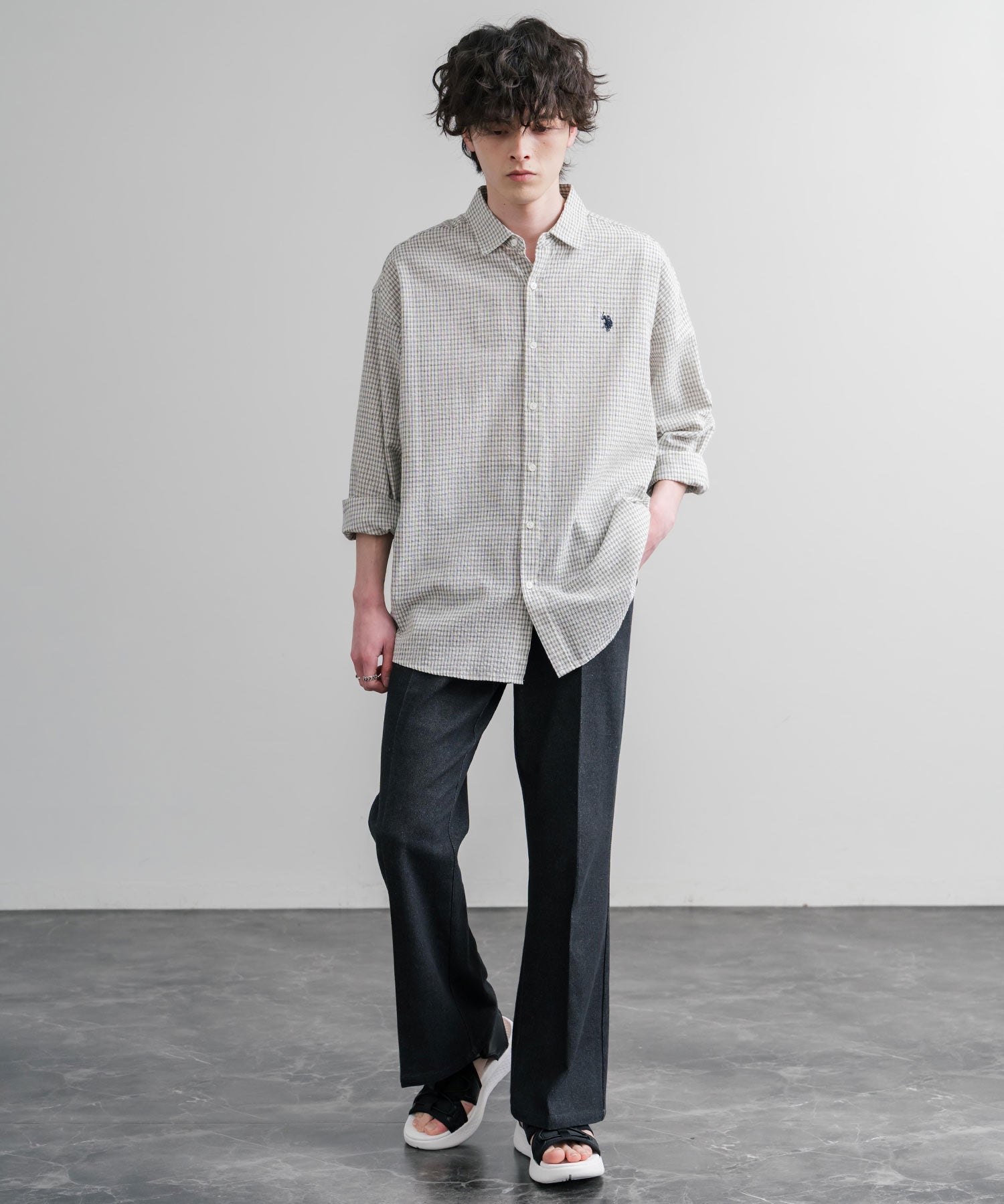 U.S. POLO ASSN. ユーエスポロアッスン ワンポイントロゴ厚底スニーカーサンダル 15734