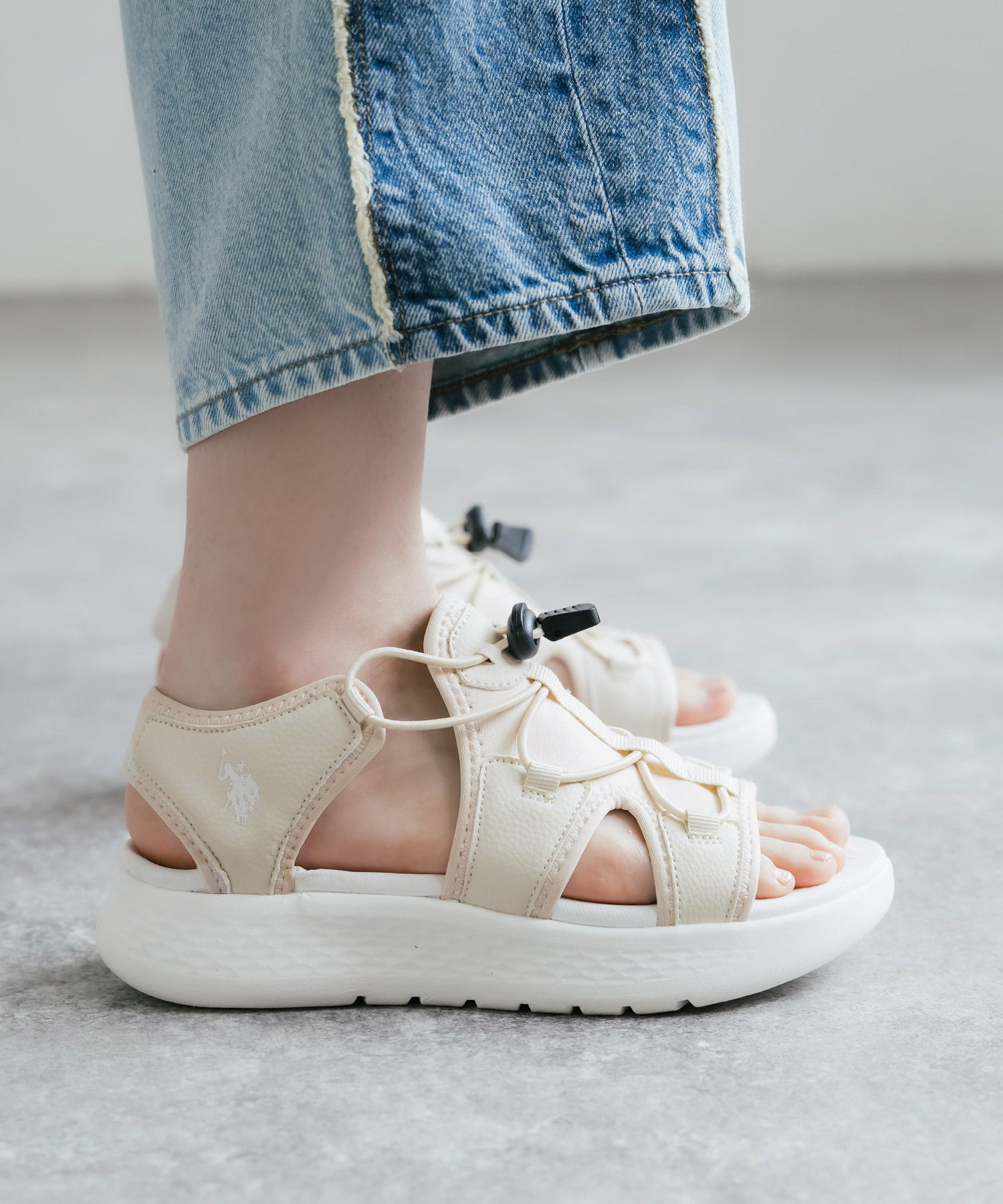 U.S. POLO ASSN. ユーエスポロアッスン ワンポイントロゴ厚底スニーカーサンダル 15734