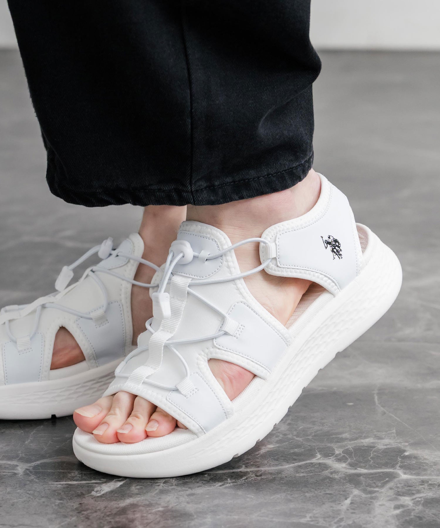 U.S. POLO ASSN. ユーエスポロアッスン ワンポイントロゴ厚底スニーカーサンダル 15734