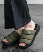 U.S. POLO ASSN. ユーエスポロアッスン ワンポイントロゴ厚底スライドサンダル 15735