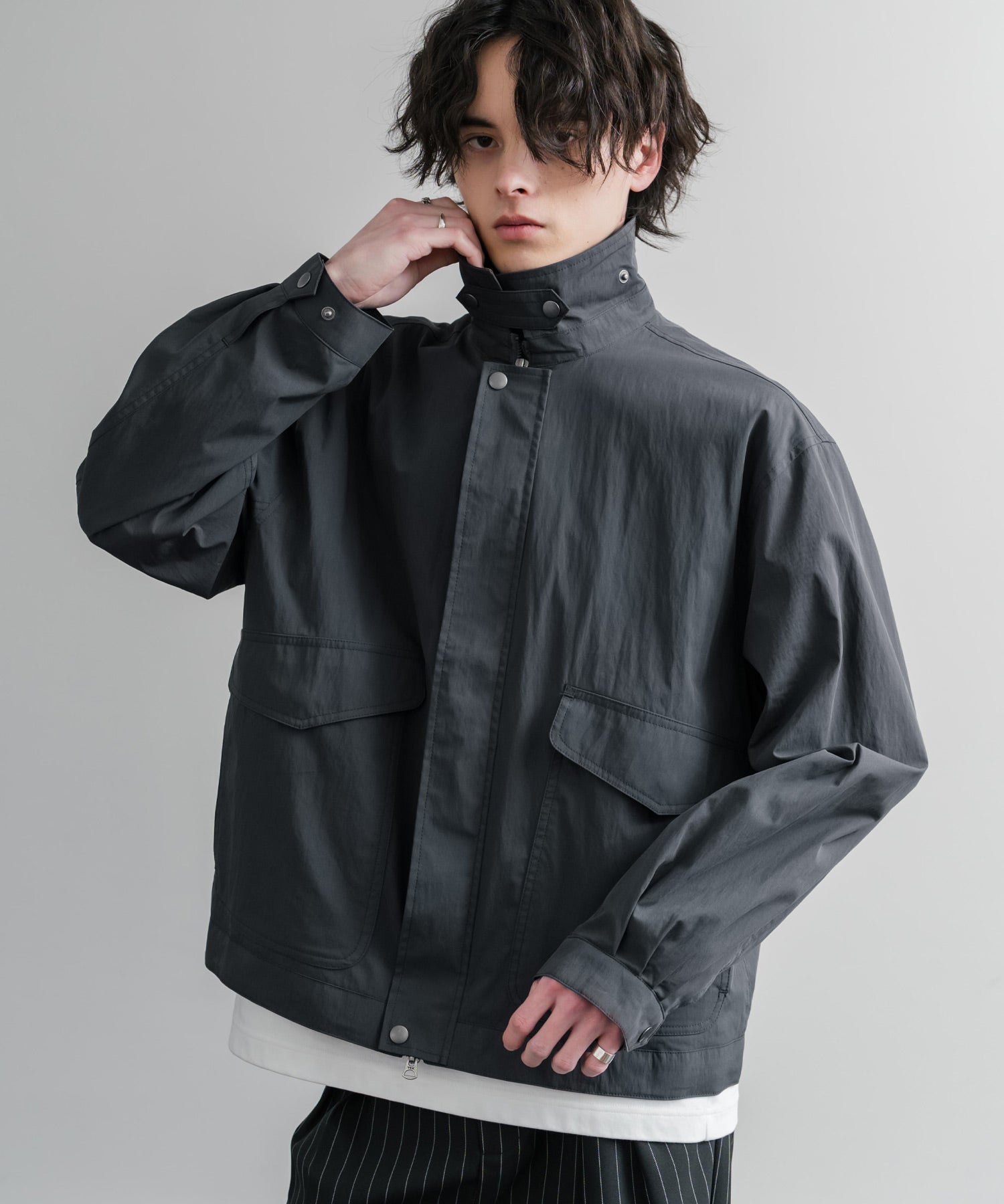 Audience オーディエンス 綿ナイロンキャンバス CWUフライトバルーンミリタリージャケット AUD7385 15813