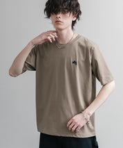 LOGOS ロゴス 吸汗速乾 スパイラルヤーンワンポイントロゴ刺繍半袖Tシャツ 15814