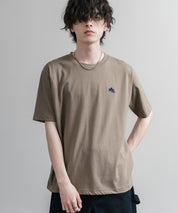 LOGOS ロゴス 吸汗速乾 スパイラルヤーンワンポイントロゴ刺繍半袖Tシャツ 15814