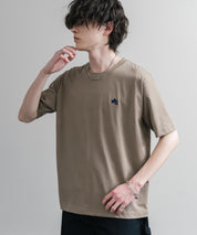 LOGOS ロゴス 吸汗速乾 スパイラルヤーンワンポイントロゴ刺繍半袖Tシャツ 15814