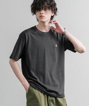 LOGOS ロゴス 吸汗速乾 スパイラルヤーンワンポイントロゴ刺繍半袖Tシャツ 15814