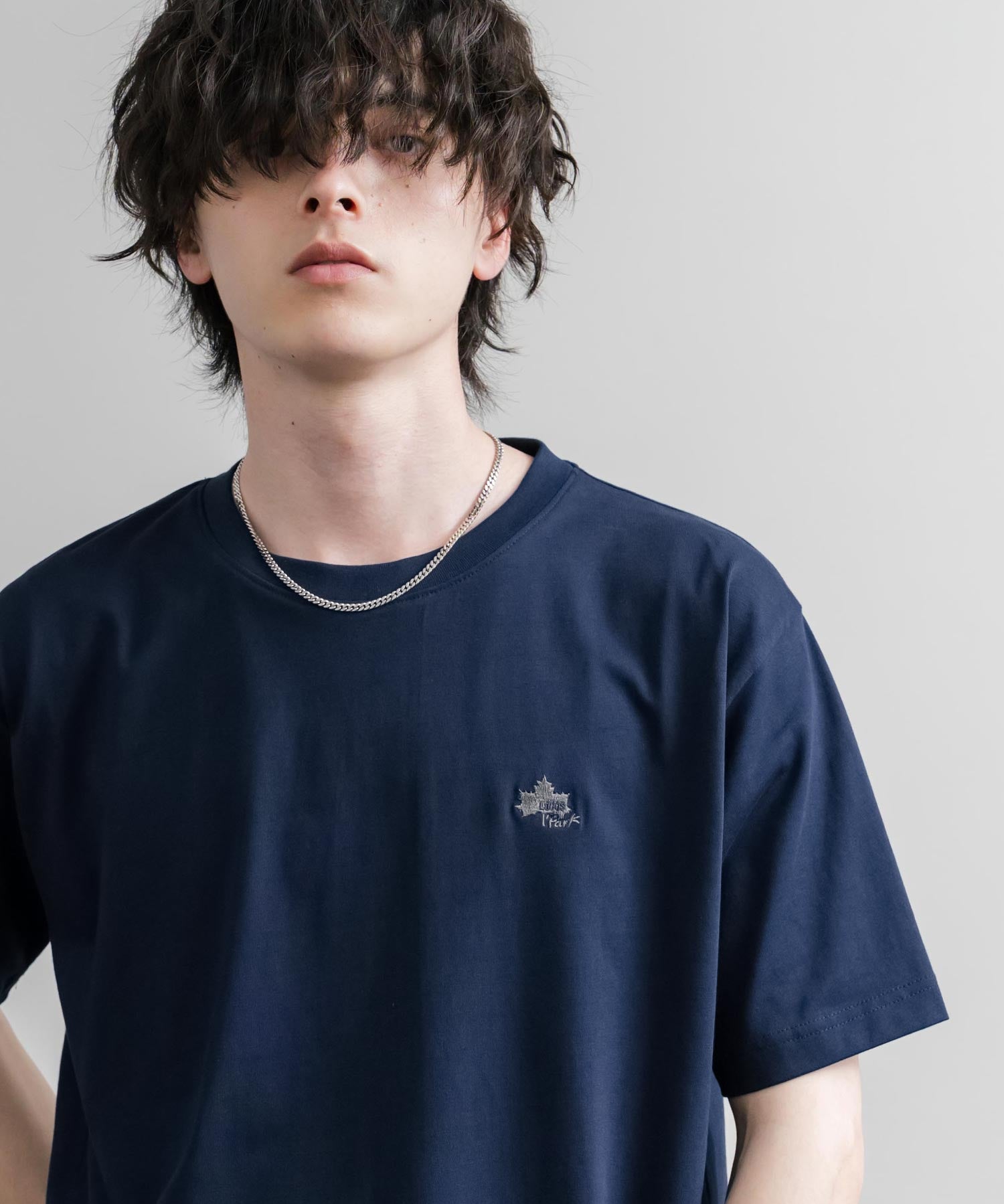 LOGOS ロゴス 吸汗速乾 スパイラルヤーンワンポイントロゴ刺繍半袖Tシャツ 15814