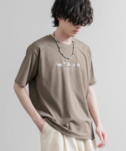 LOGOS ロゴス 吸汗速乾 スパイラルヤーンアニマルプリント半袖Tシャツ  15815