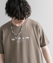 LOGOS ロゴス 吸汗速乾 スパイラルヤーンアニマルプリント半袖Tシャツ  15815