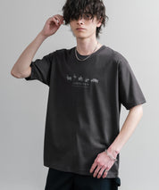 LOGOS ロゴス 吸汗速乾 スパイラルヤーンアニマルプリント半袖Tシャツ  15815