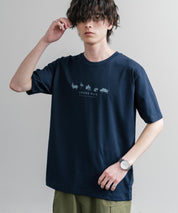 LOGOS ロゴス 吸汗速乾 スパイラルヤーンアニマルプリント半袖Tシャツ  15815