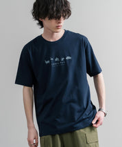 LOGOS ロゴス 吸汗速乾 スパイラルヤーンアニマルプリント半袖Tシャツ  15815