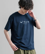 LOGOS ロゴス 吸汗速乾 スパイラルヤーンアニマルプリント半袖Tシャツ  15815