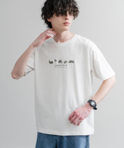 LOGOS ロゴス 吸汗速乾 スパイラルヤーンアニマルプリント半袖Tシャツ  15815