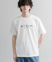 LOGOS ロゴス 吸汗速乾 スパイラルヤーンアニマルプリント半袖Tシャツ  15815