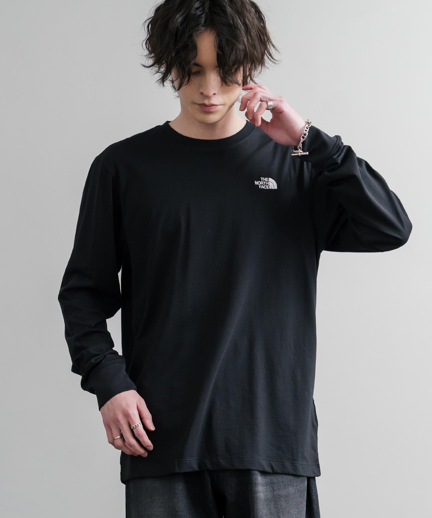 THE NORTH FACE ザ・ノースフェイス M EVO SD REG LS TEE ワンポイントロゴ刺繍長袖Tシャツ/ロンT 15817