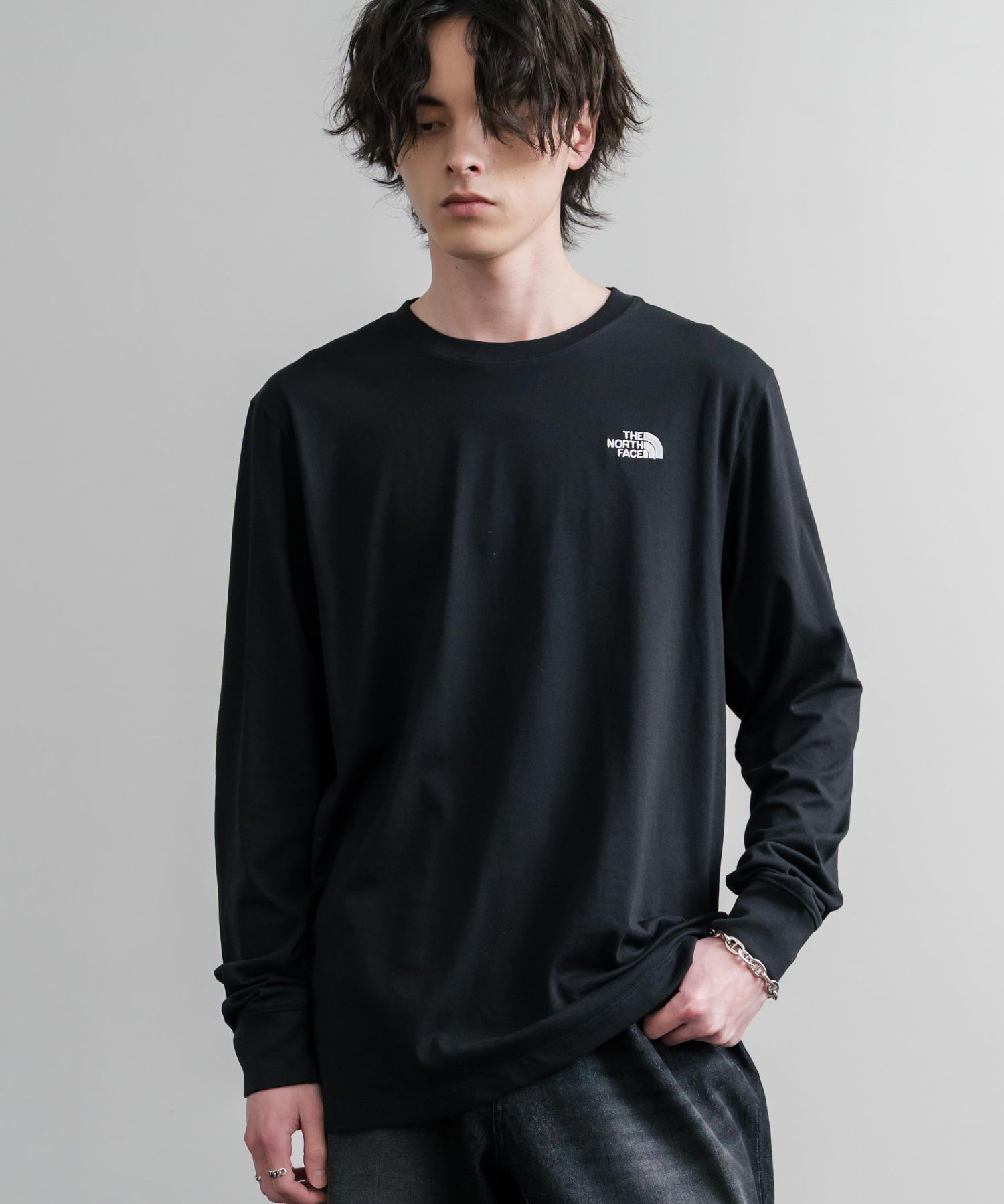 THE NORTH FACE ザ・ノースフェイス M EVO SD REG LS TEE ワンポイントロゴ刺繍長袖Tシャツ/ロンT 15817