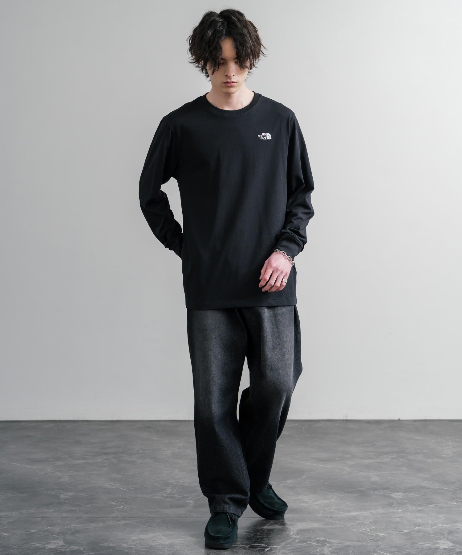 THE NORTH FACE ザ・ノースフェイス M EVO SD REG LS TEE ワンポイントロゴ刺繍長袖Tシャツ/ロンT 15817