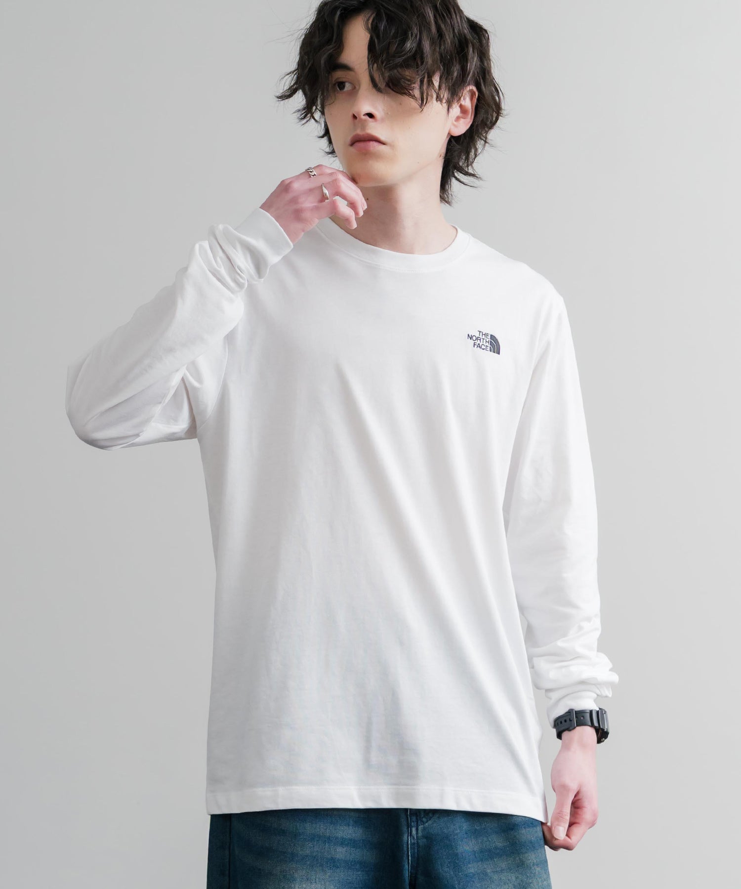 THE NORTH FACE ザ・ノースフェイス M EVO SD REG LS TEE ワンポイントロゴ刺繍長袖Tシャツ/ロンT 15817