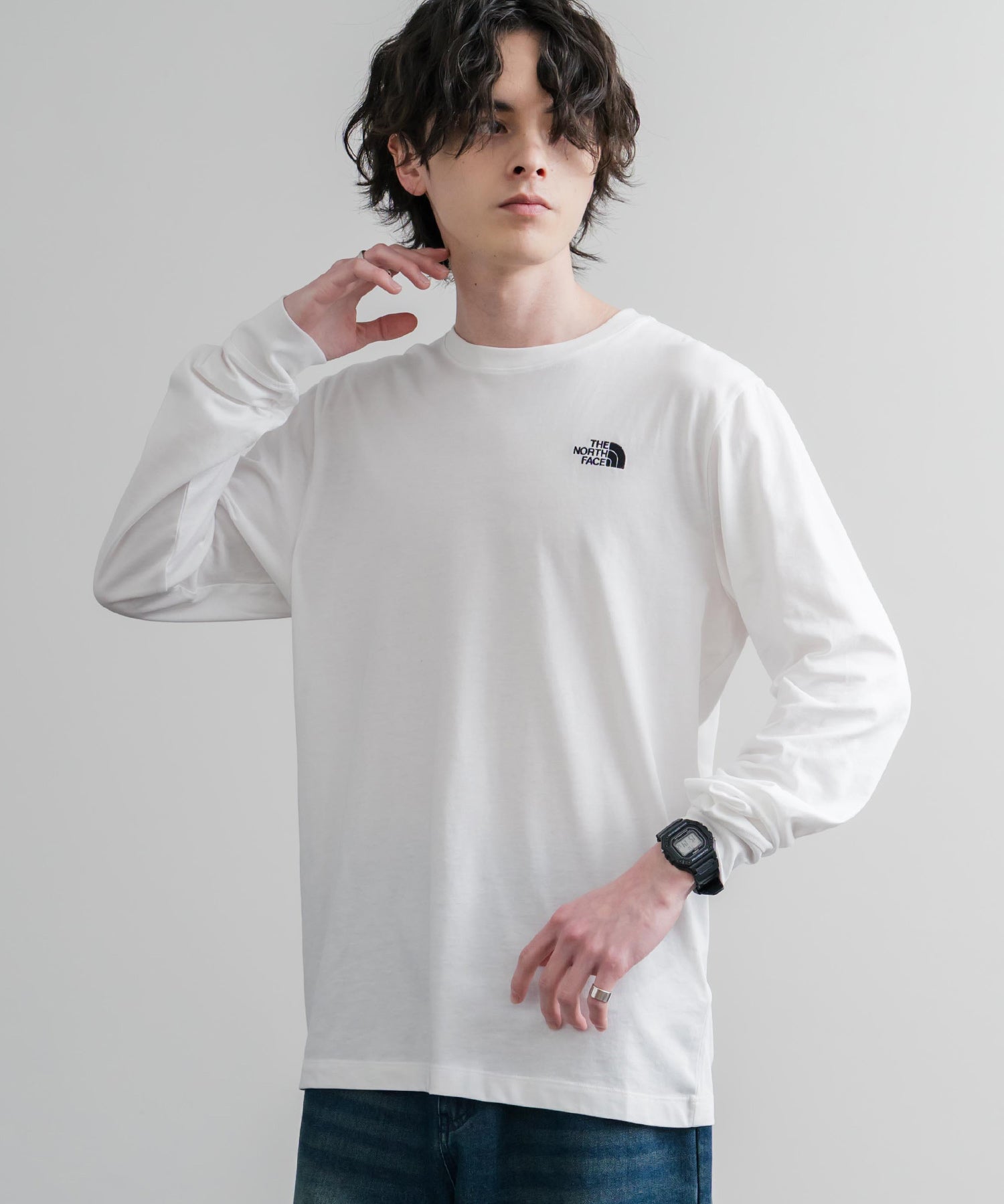 THE NORTH FACE ザ・ノースフェイス M EVO SD REG LS TEE ワンポイントロゴ刺繍長袖Tシャツ/ロンT 15817