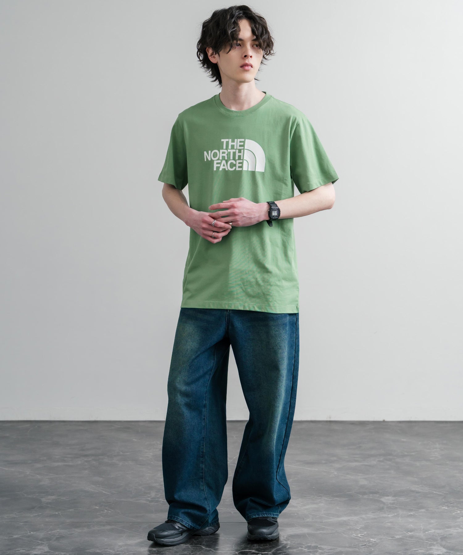 THE NORTH FACE ザ・ノースフェイス M EVO HLF DME REG SS TEE ロゴプリントレギュラーフィット半袖Tシャツ 15818