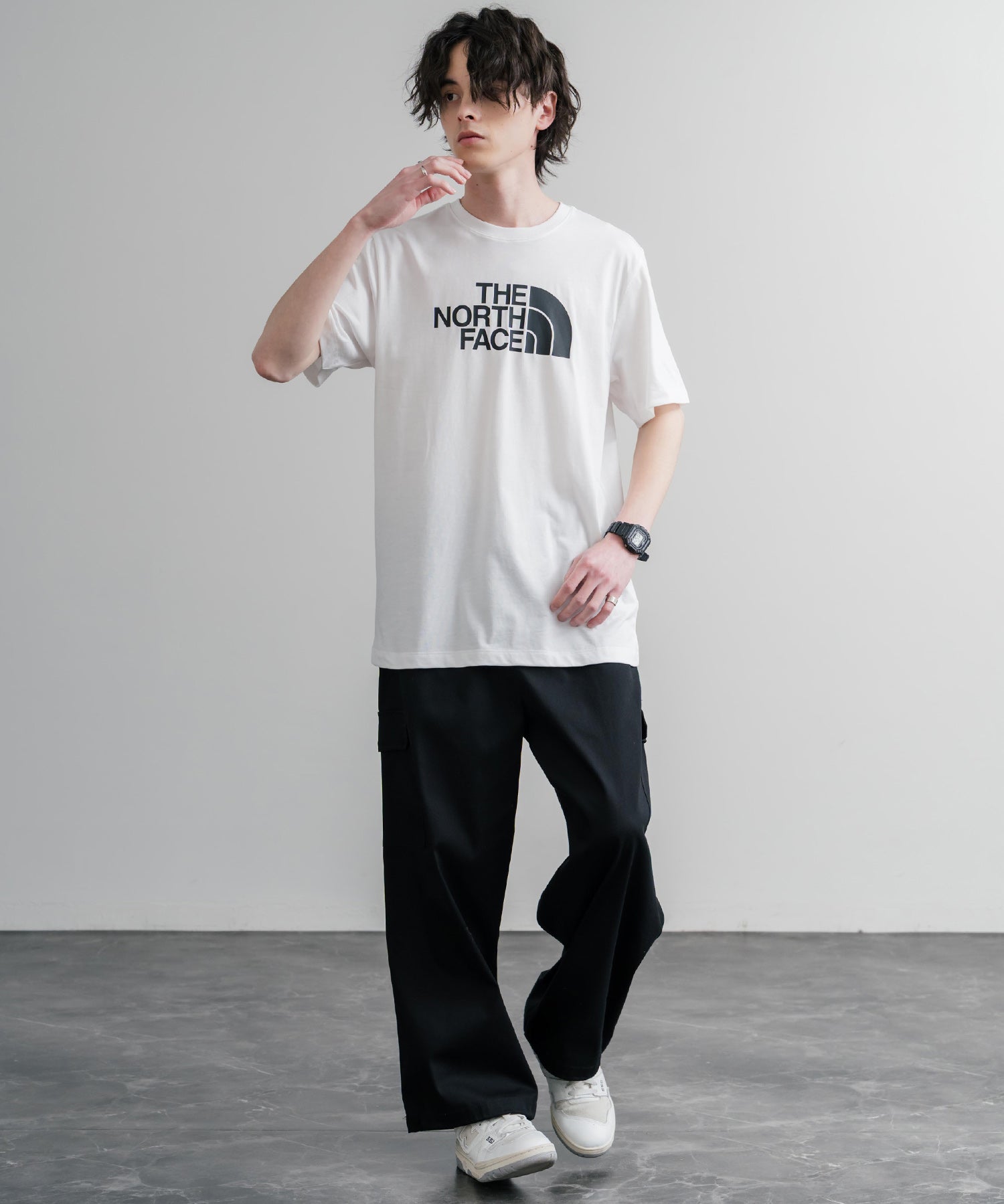 THE NORTH FACE ザ・ノースフェイス M EVO HLF DME REG SS TEE ロゴプリントレギュラーフィット半袖Tシャツ 15818
