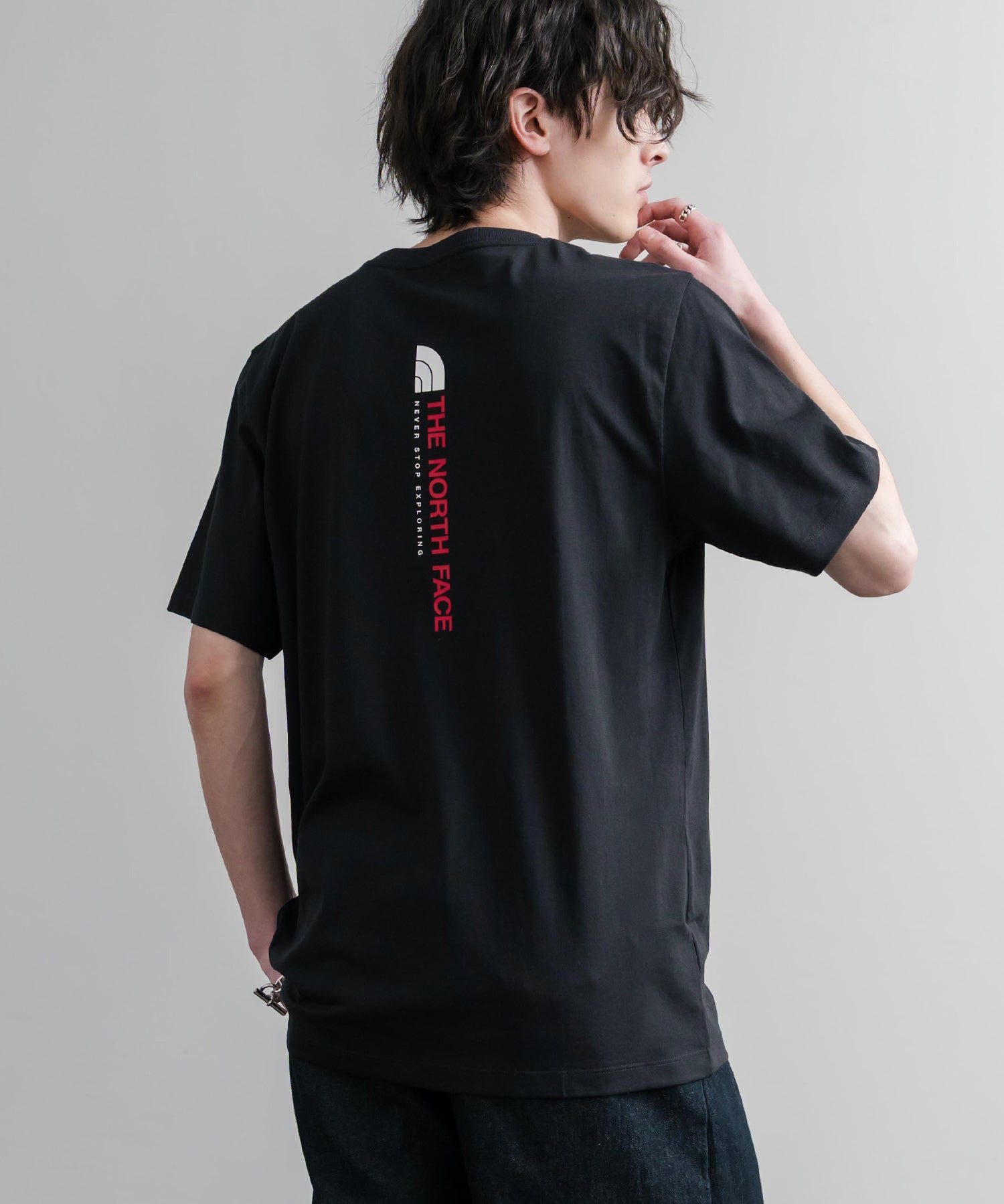 THE NORTH FACE ザ・ノースフェイス M VERTICAL REGULAR SHORT バックプリント半袖Tシャツ 15822