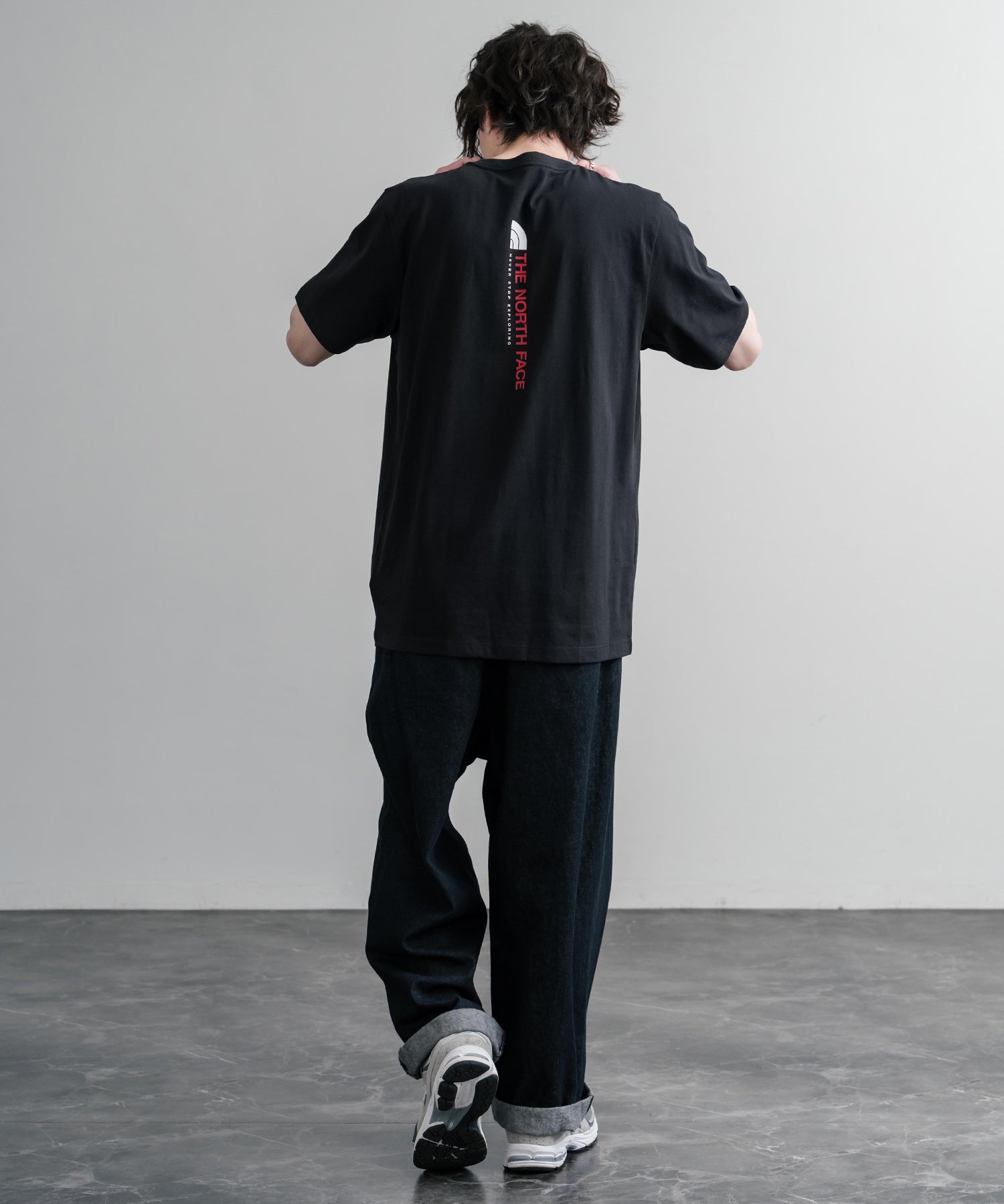 THE NORTH FACE ザ・ノースフェイス M VERTICAL REGULAR SHORT バックプリント半袖Tシャツ 15822