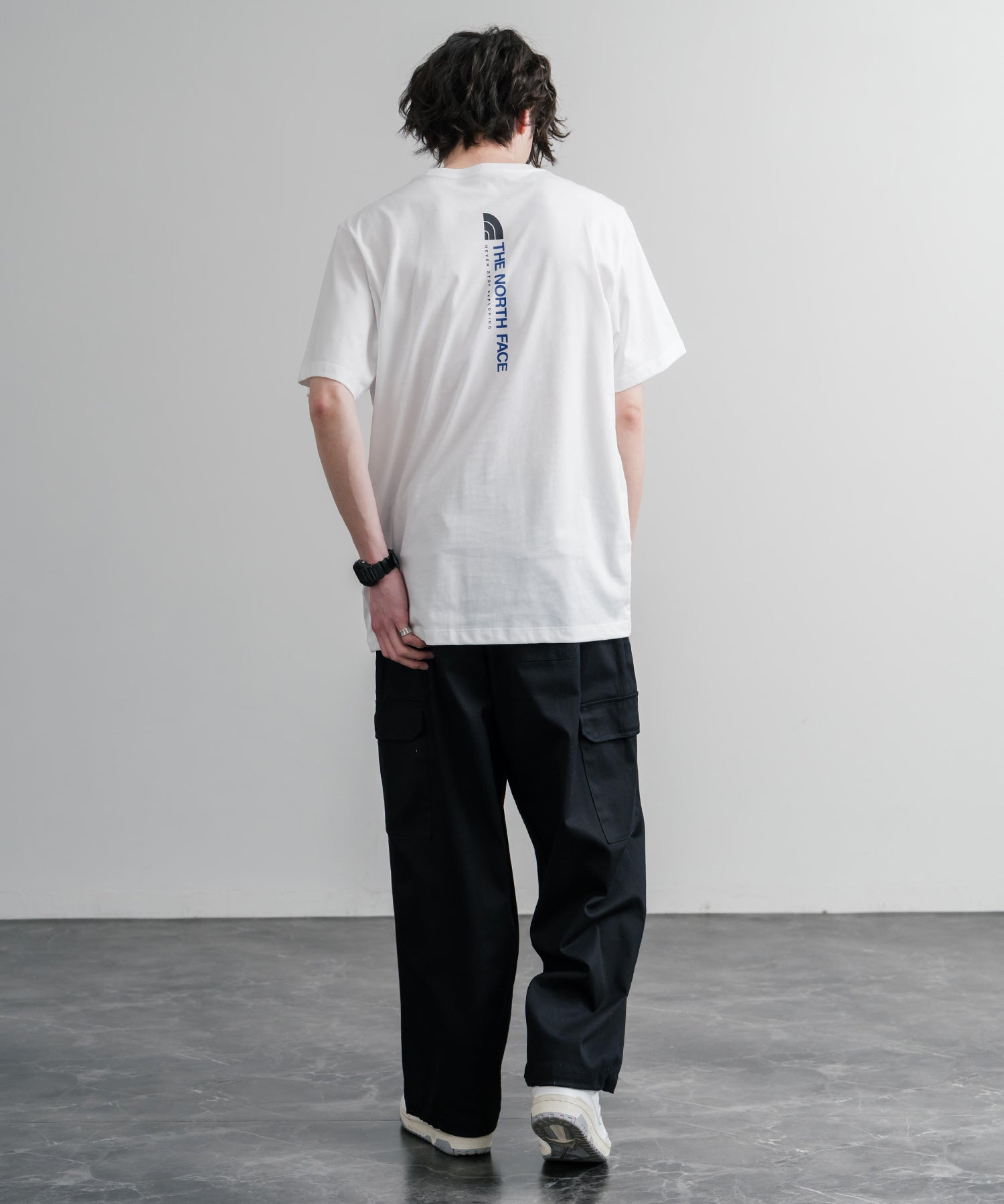 THE NORTH FACE ザ・ノースフェイス M VERTICAL REGULAR SHORT バックプリント半袖Tシャツ 15822