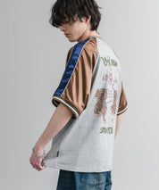 KRIFF MAYER クリフメイヤー スーベニア虎刺繍スカジャンTシャツ/リブラインラグランカットソー 2547201 15866
