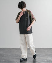 KRIFF MAYER クリフメイヤー スーベニア虎刺繍スカジャンTシャツ/リブラインラグランカットソー 2547201 15866