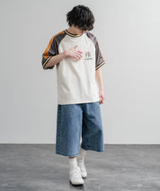 KRIFF MAYER クリフメイヤー スーベニア虎刺繍スカジャンTシャツ/リブラインラグランカットソー 2547201 15866
