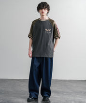 KRIFF MAYER クリフメイヤー スーベニア龍刺繍スカジャンTシャツ/リブラインラグランカットソー 2547202 15867