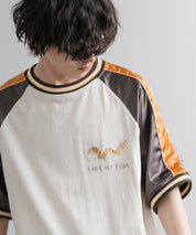 KRIFF MAYER クリフメイヤー スーベニア龍刺繍スカジャンTシャツ/リブラインラグランカットソー 2547202 15867